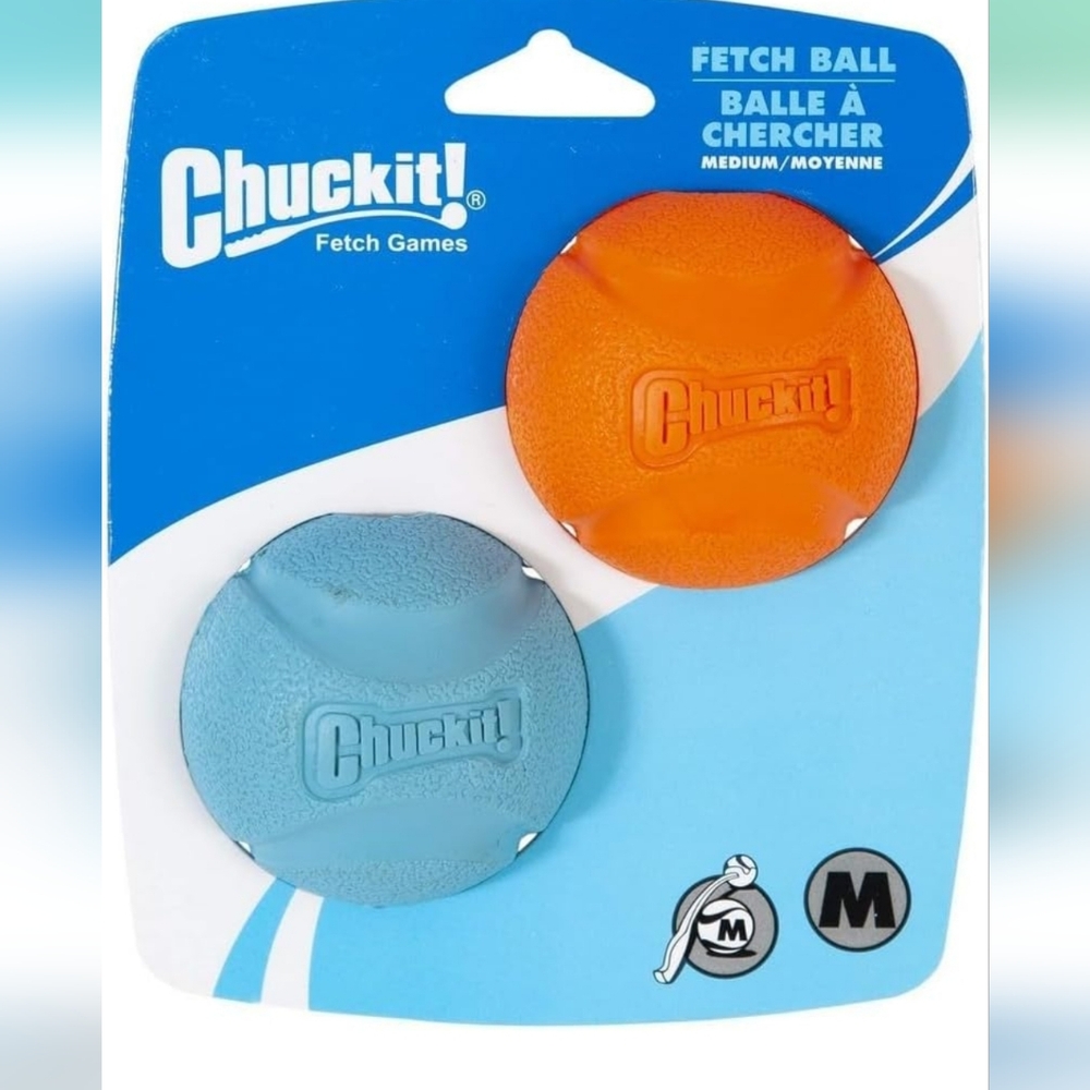Chuckit! Medium Fetch Ball 2.5", 2 Pack